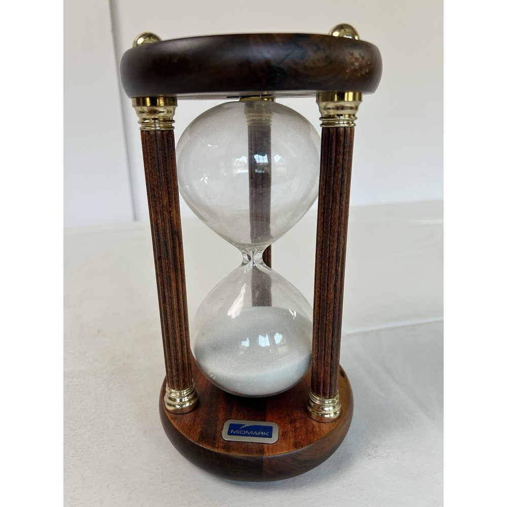 VTG Midmark Koch Design 30 Minute Hourglass Sand Timer Glass Desk Decorative
